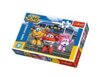 Opakowanie Puzzle Super Wings Przyjaciele przed hangarem 30