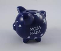 Opakowanie Skarbonka świnka z grafiką gwiazdek - Moja kasa