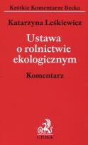 Okładka książki Ustawa o rolnictwie ekologicznym Komentarz