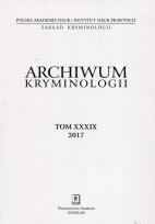 Opakowanie Archiwum kryminologii Tom XXXIX