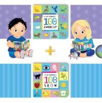 Okładka książki ETUI BOX - pakiet 2 książeczek MOJE PIERWSZE 100 (SŁÓW i ZWIERZĄT)