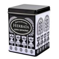 Opakowanie Herbata czarna z porzeczkami puszka kurpiowska 50g