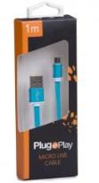 Opakowanie Kabel USB/Micro USB 1m niebieski PLUG&PLAY