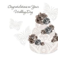 Opakowanie Karnet Swarovski kwadrat CL0102 Ślub tort