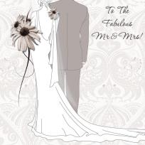 Opakowanie Karnet Swarovski kwadrat CL0107 Ślub para młoda