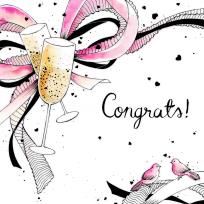 Opakowanie Karnet Swarovski kwadrat CL2510 Ślub szampan