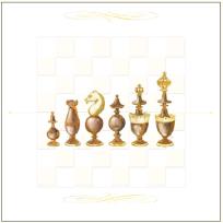 Opakowanie Karnet szachy drewniane 16x16 + koperta