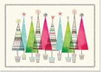 Opakowanie Karnety świątczne Delux Kolorowe choinki (20szt)