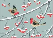 Opakowanie Karnety świątczne Delux Zimowe ptaki (20szt)