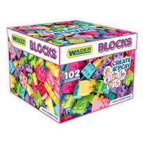Opakowanie Klocki 102 elementy dla dziewczynek w kartonie