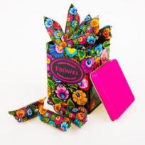 Opakowanie Krówki łowickie czarne w puszce 200g FOLKSTAR