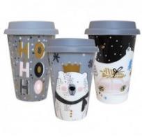 Opakowanie Kubek z przykrywką 400ml szary