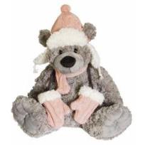 Opakowanie Miś Niels fungi w różowej czapce 32cm