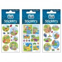 Okładka książki Naklejki Sticker BOO silver dinozaury