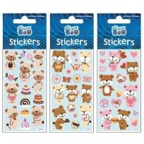 Opakowanie Naklejki Sticker BOO silver misie II