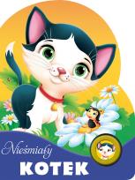 Okładka książki Nieśmiały kotek Książeczka z przyciskiem dźwiękowym