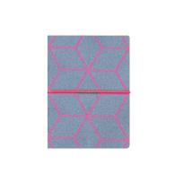 Opakowanie Notes z gumką 80k szaro-różowy