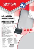 Opakowanie Okładka do bindowania Office Products A4 PVC 100 sztuk szara/transparentna