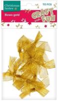 Opakowanie Ozdoba kokarda złota 10 szt.  BN
