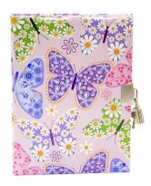Opakowanie Pamiętnik z kłódką 13x18cm Motyle