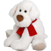 Opakowanie Pies Ricco biały z czerwoną kokardą 28 cm