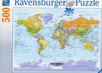 Opakowanie Puzzle 500 Polityczna mapa świata
