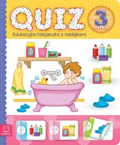 Okładka książki Quiz 3-latka. Edukacyjna książeczka z naklejkami