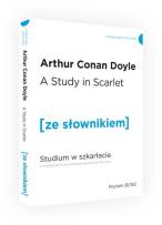 Okładka książki Studium w szkarłacie ze słownikiem