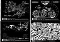 Opakowanie Szkicownik A4 koło 30 arkuszy 120g/m2 czarny papier