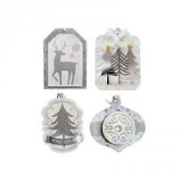 Opakowanie Tagi prezentowe - srebrne 8szt