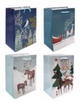 Opakowanie Torebki prezentowe 18x33 12szt Renifer