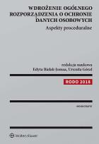 Okładka książki Wdrożenie ogólnego rozporządzenia o ochronie danych osobowych