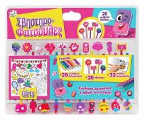 Opakowanie Zestaw kredek i gumek do mazania Dziewczynka