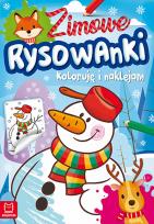 Okładka książki Zimowe rysowanki. Koloruję i naklejam