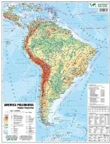 Okładka książki Ameryka PD 1:16 500 000 mapa pol. i fiz. ścienna