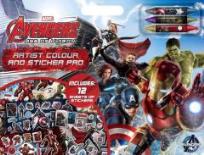 Okładka książki Avengers. Plakaty do kolorowania + naklejki