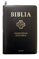 Okładka książki Biblia pierwszego Kościoła z paginatorami czarna