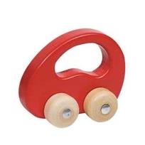 Opakowanie Drewniane autko do zabawy czerwony