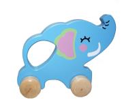 Opakowanie Drewniane zwierzątko do pchania Słoń