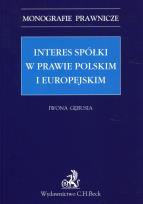 Okładka książki Interes spółki w prawie polskim i europejskim