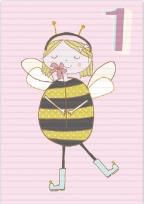 Opakowanie Karnet B6 z kopertą Urodziny 1 dziewczynka