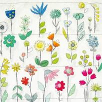 Opakowanie Karnet kwadrat z kopertą Floral Pattern