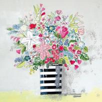 Opakowanie Karnet kwadrat z kopertą Stripy Vase