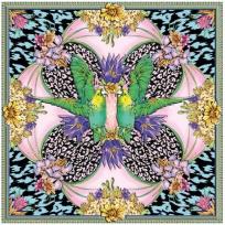 Opakowanie Karnet kwadrat z kopertą Tropical Parrots