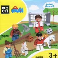 Opakowanie Klocki BLOCKI MUBI Figurka Budowlaniec
