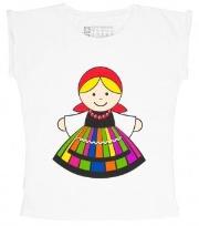 Opakowanie Koszulka FOLK damska biała - łowiczanka rozm. L