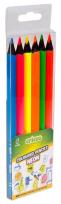 Opakowanie Kredki 6 kolorów CRICCO trójkątne jumbo neon
