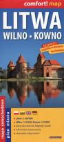 Opakowanie Litwa Wilno Kowno comfort! map mapa samochodowa 1:700 000