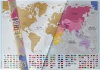 Opakowanie Mapa zdrapka Flagi