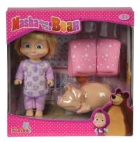 Okładka książki Masza i Niedźwiedź - Masha a dobranoc ze świnką